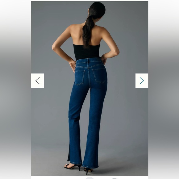 Le Jean | NWT Anthropologie Stella High-Rise Flare Jeans slit ankle size… - Picture 6 of 16